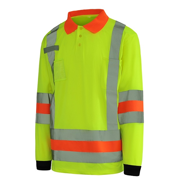Amsal Inc. - Ganka long sleeves traffic safety shirt 25-400-L-sign_front