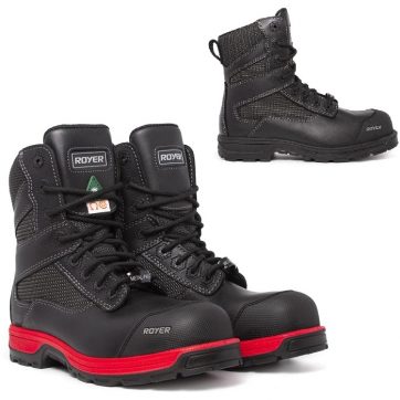 Amsal inc. - Men's Royer5700GTR black-red safety boot_pair combo