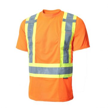 Amsal Inc. - Jackfield short sleeve t-shirt with stripes orange 10-662RO_front