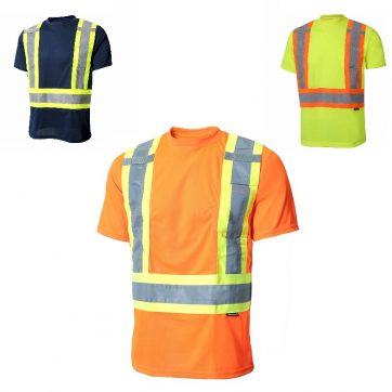 Amsal Inc. - Jackfield short sleeve t-shirt with stripes orange 10-662RO_front combo