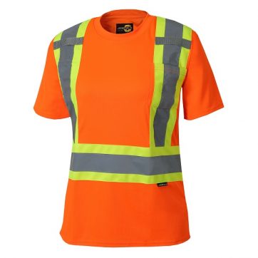 Amsal Inc. - Jackfield short sleeve t-shirt with stripes women orange 11-662RO_front