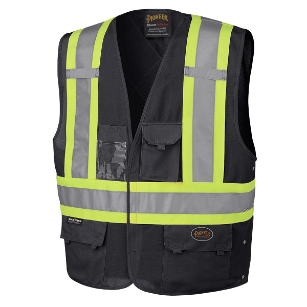 Amsal Inc. - Pioneer black safety vest V1021570_front
