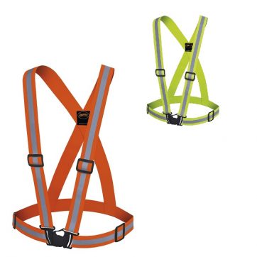 Amsal Inc. - Pioneer hi-viz 1.5 adjustable safety sash orange V1041050_combo
