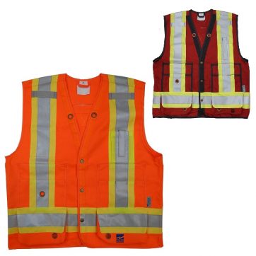 Amsal Inc. - Viking Open Road surveyor safety vest orange 6165O_combo