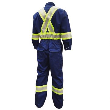 Amsal Inc. - Viking poly-coton coverall w bands navy VC20N_back