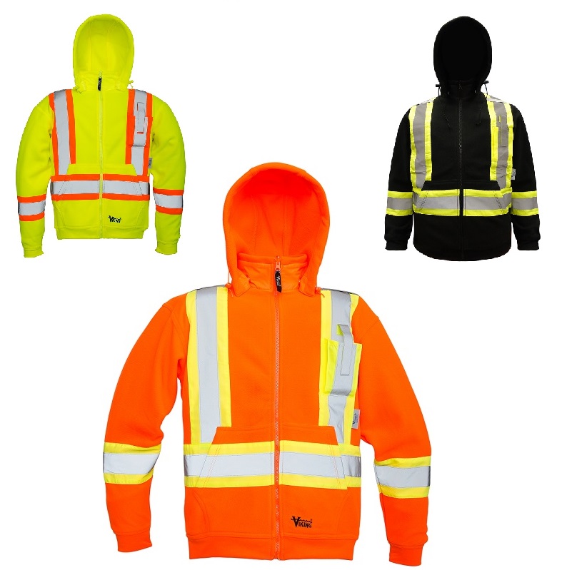Viking safety fleece hoodie with zipper – Amsal Inc.