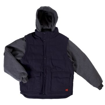 Amsal Inc. - Tough Duck Zip-off sleeve jacket navy I8A2_front