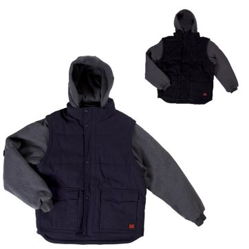 Amsal Inc. - Tough Duck Zip-off sleeve jacket navy I8A2_front combo