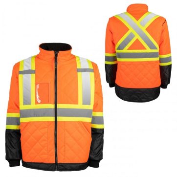 Amsal Inc - BBH Terra freezer jacket with reflective stripes orange 116505OR