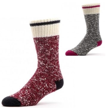 Amsal Inc - Duray Marled red and black sock 182-429 combo