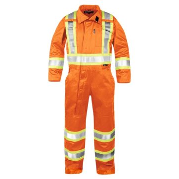Amsal Inc - BBH Holmes workwear FR coverall with reflective stripes orange 116566MHOR_front