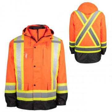Amsal Inc - BBH Terra 7 in 1 jacket with reflective stripes orange 116501OR