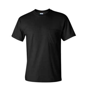 Amsal Inc. - Gildan ultra cotton pocket t-shirt 2300 black_front