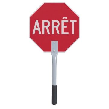 Amsal Inc. - Pioneer traffic stop-stop paddle 12nch - french version V6020840